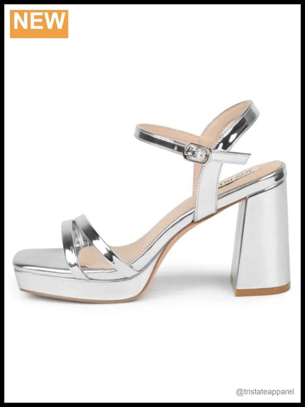 3.5 Inch Chunky Block Heel Ankle Strap Sandals Platform Heels